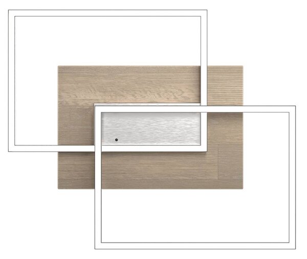 Elobra Plafoniera soffitto Panama, dimmerabile, Legno chiaro, Soggiorno / Sala da pranzo, Legno, Moderno, Plafoniera