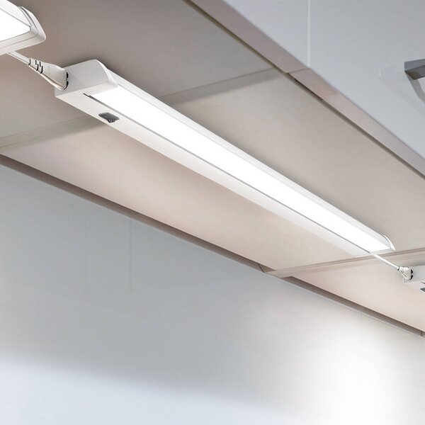 B.K. Licht Lampada LED sottopensile Hike, bianca, L 54,7 cm, 4.000 K Hike, Bianco / Opale, Cucina, Plastica, Lampade per mobili