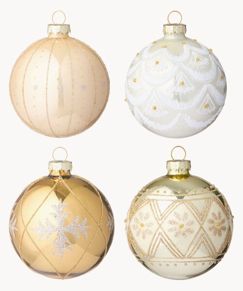 Set di 4 palline di Natale fatte a mano Seraphim