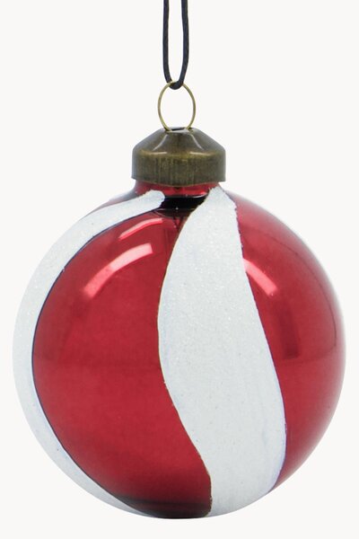 Set di 4 palline di Natale fatte a mano Twister