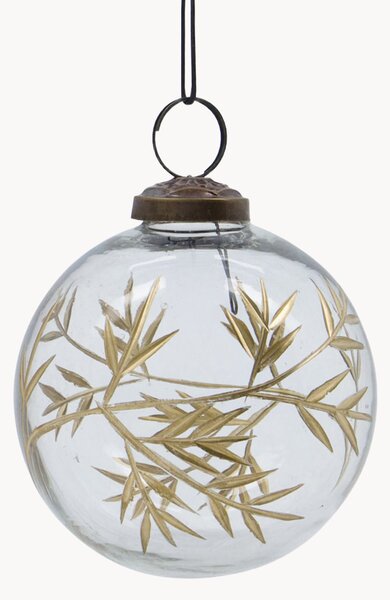 Set di 4 palline di Natale fatte a mano Leaf