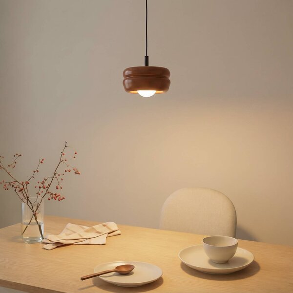 Lampada a sospensione in vetro Tina Argon, dimmerabile, Terracotta, Soggiorno / Sala da pranzo, Vetro, Lampada a sospensione