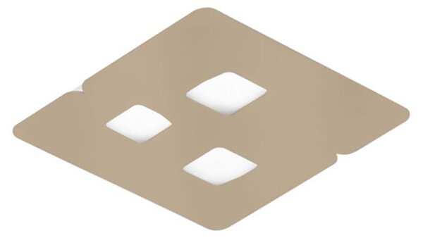 Lampada a Soffitto GISELLE P/P 3XGX53 Max 3x8W in Alluminio Tortora, Design Moderno Biemissione 120° per Interni - Gealuce