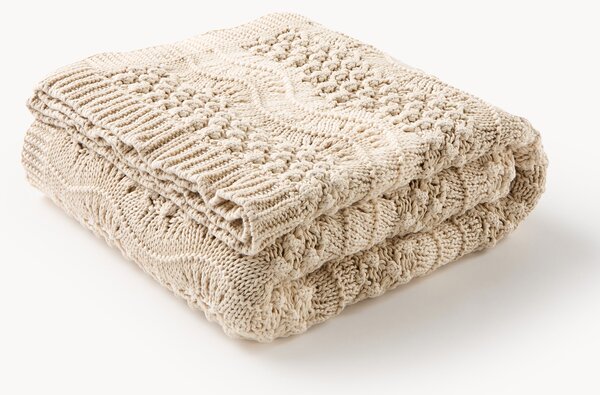 Coperta natalizia lavorata a maglia Anja