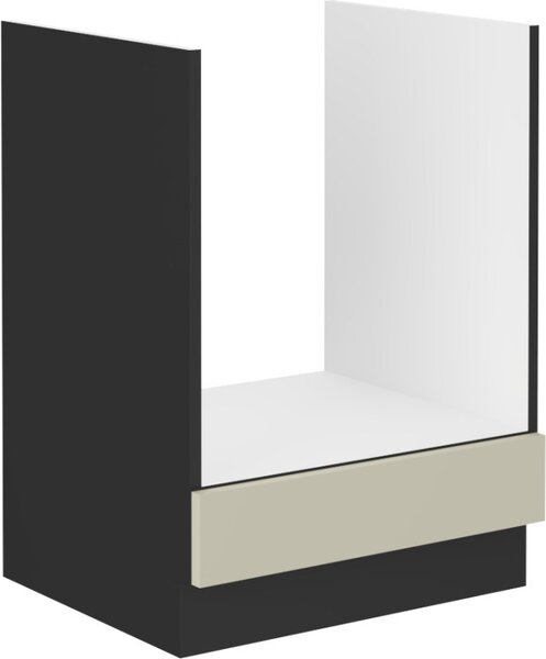 Mobiletto per stufa AGAFIJA - larghezza 60 cm, cashmere / nero