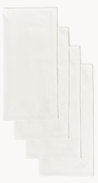 Set di 4 tovaglioli natalizi ricamati Hedda