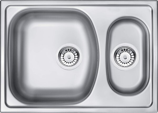 1.5-bowl steel sink