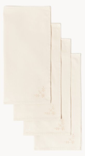 Set di 4 tovaglioli natalizi ricamati Hedda