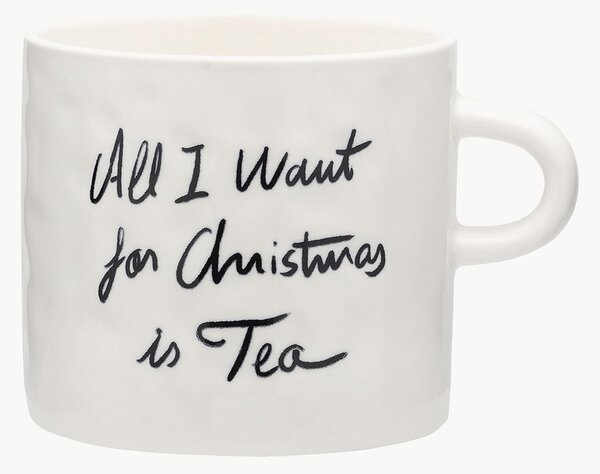 Tazza natalizia XL fatta a mano All I Want Is Tea