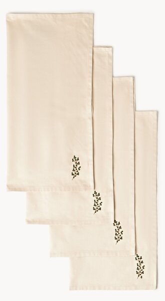 Set di 4 tovaglioli natalizi ricamati Torry
