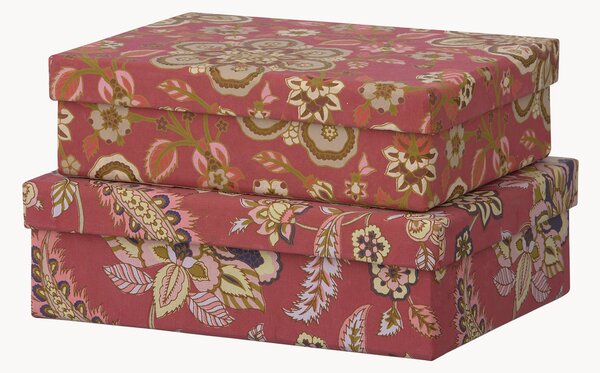 Set di 2 scatole decorative fatte a mano Yamini
