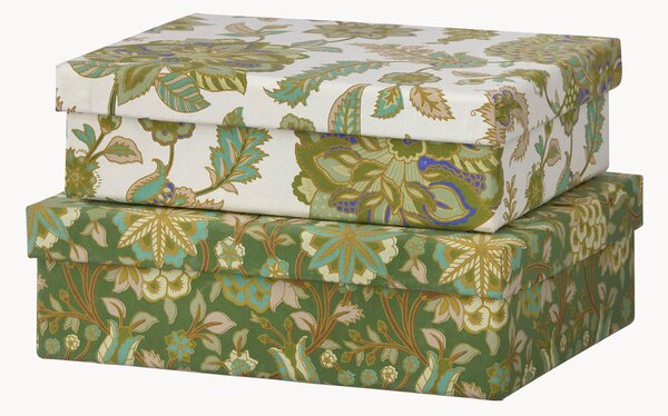 Set di 2 scatole decorative fatte a mano Tara