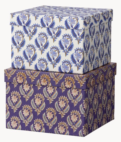Set di 2 scatole decorative fatte a mano Bindiya