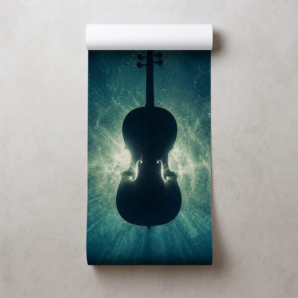 Carta da parati – Violoncello nella luce cosmica