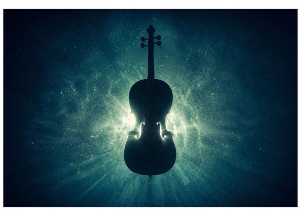 Carta da parati – Violoncello nella luce cosmica