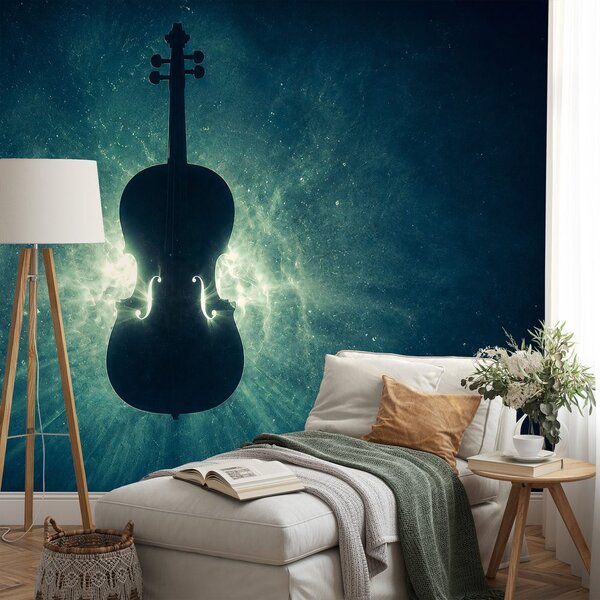 Carta da parati – Violoncello nella luce cosmica