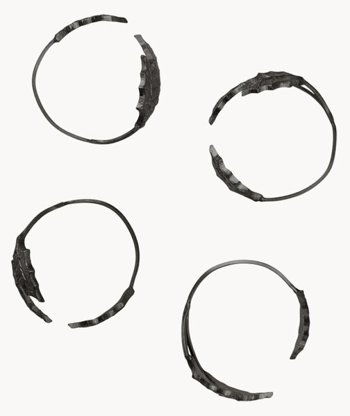 Set di 4 portatovaglioli fatti a mano Holly Leaf