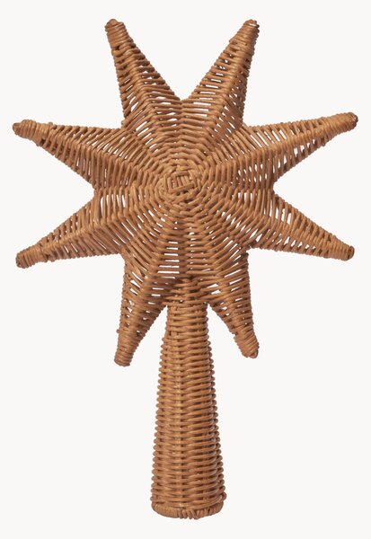 Puntale albero di Natale in rattan Star