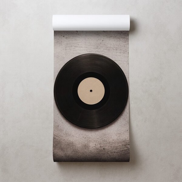 Carta da parati – Piatto di vinile con posate