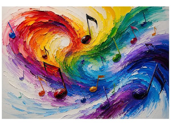 Carta da parati – Onde musicali colorate