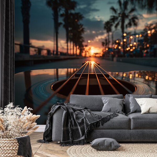 Carta da parati – Chitarra al tramonto