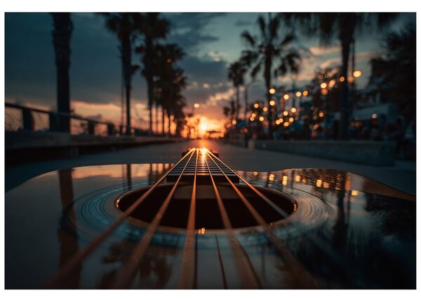 Carta da parati – Chitarra al tramonto