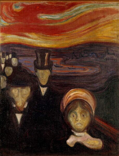 Munch, Edvard - Stampa artistica The anxiety, (30 x 40 cm)