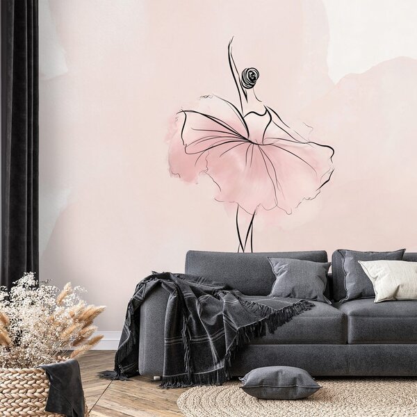 Carta da parati – Elegante ballerina in gonna rosa