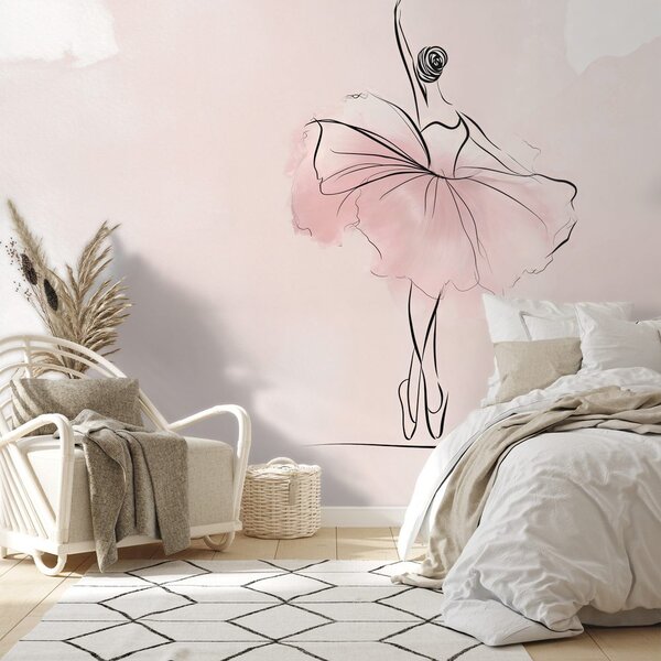 Carta da parati – Elegante ballerina in gonna rosa