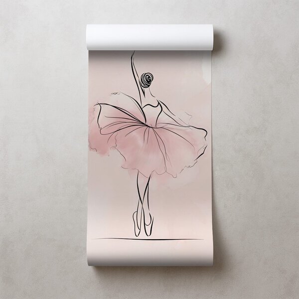 Carta da parati – Elegante ballerina in gonna rosa