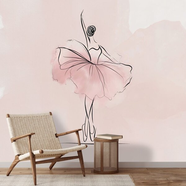 Carta da parati – Elegante ballerina in gonna rosa