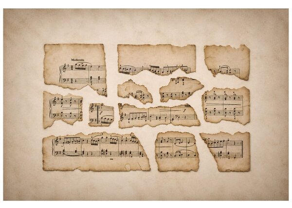 Carta da parati – Spartiti musicali vintage