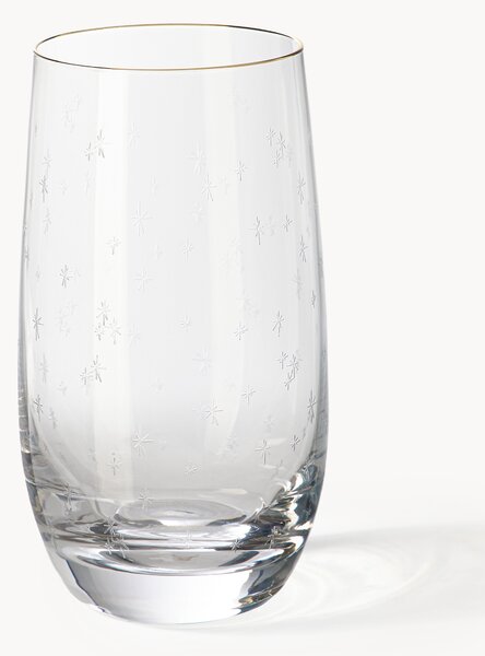Set di 4 bicchieri da long drink in cristallo con motivo invernale Estrella