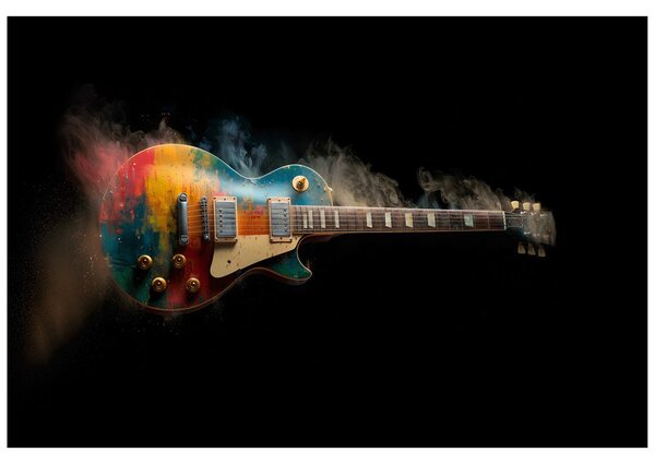 Carta da parati – Chitarra elettrica colorata nel fumo