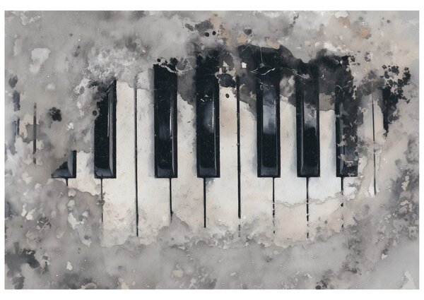 Carta da parati – Tastiera musicale nella nebbia