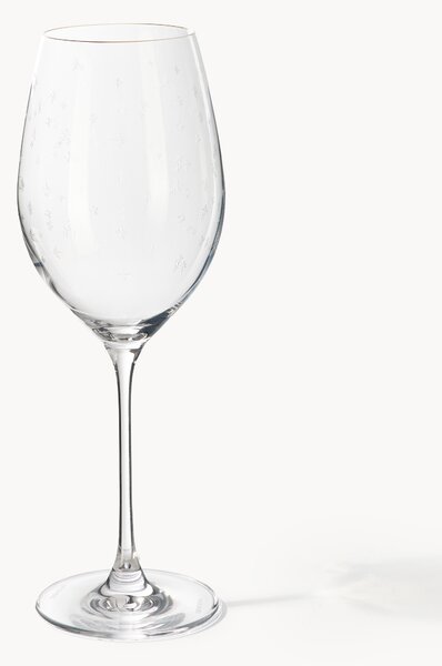 Set di 4 bicchieri da vino rosso in cristallo con motivo invernale Estrella