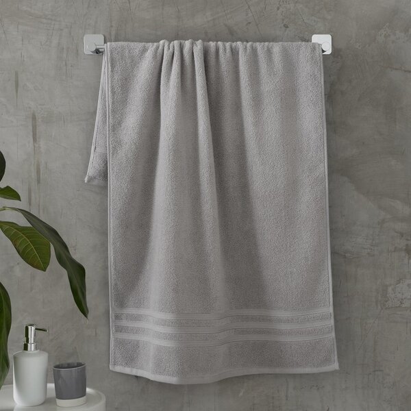Asciugamano tipo terry grigio chiaro in cotone 70x120 cm Zero Twist – Catherine Lansfield