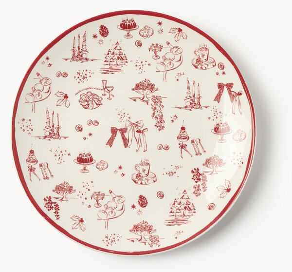 Set di 4 piatti piani natalizi di design Clarette di Agathe Marty