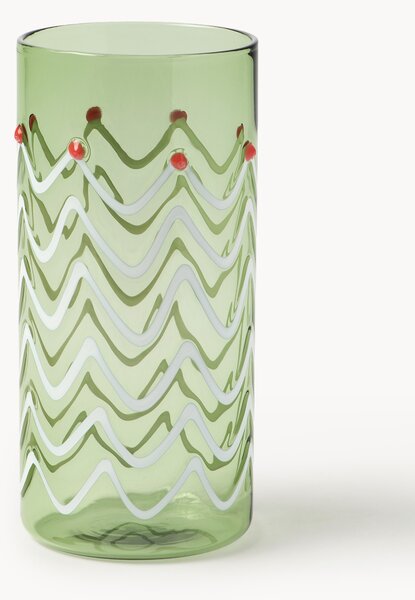 Set di 4 bicchieri da long drink natalizi in vetro soffiato Girla