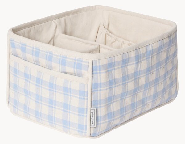 Cesto portaoggetti in cotone azzurro Sky Blue