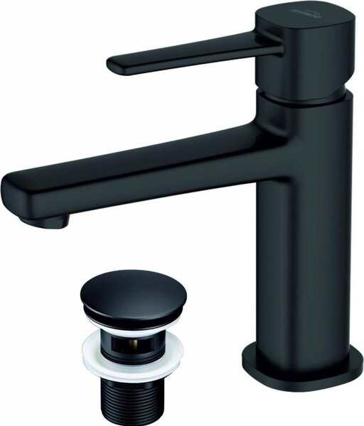 Miscelatore per lavabo Invena GLAMOUR nero BU-02-004