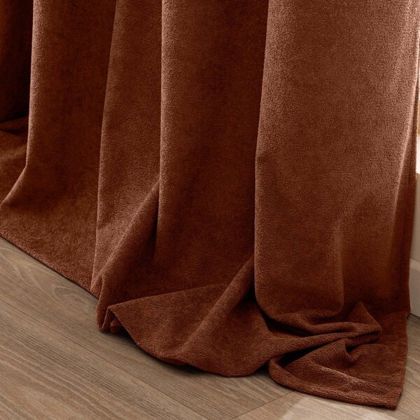Tenda color terracotta in bouclé 140x260 cm Winona – douceur d'intérieur