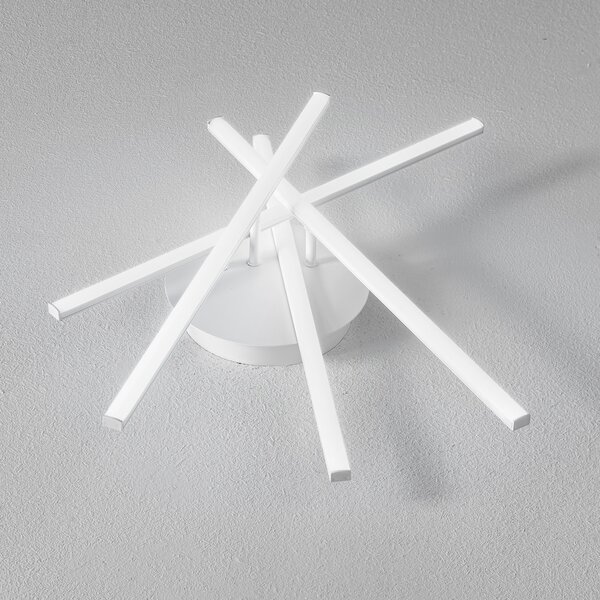 Plafoniera LED Tullia P/4 4000K, 40W 2200lm in alluminio satinato bianco e silicone opale, design moderno per interni, IP20 - Gealuce
