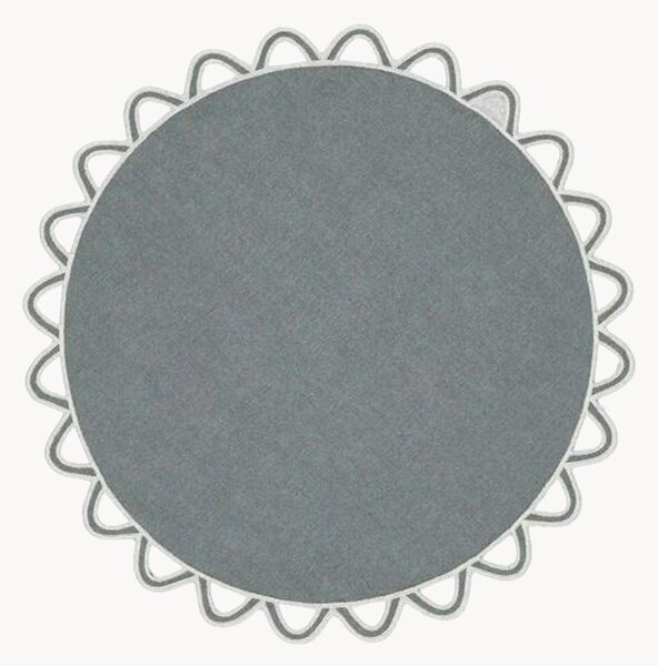 Tovaglietta rotonda con bordo ricamato Halo