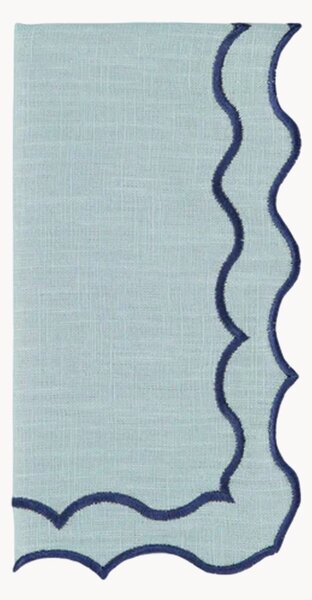 Tovagliolo con bordo ricamato Navy