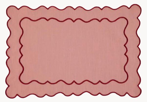 Tovaglietta americana con bordo ricamato Ondulado