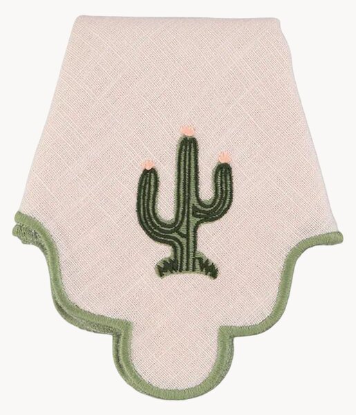 Tovagliolo con cactus ricamato Ondulado