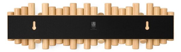 Attaccapanni da parete di colore naturale in pino massiccio 61 cm Picket – Umbra