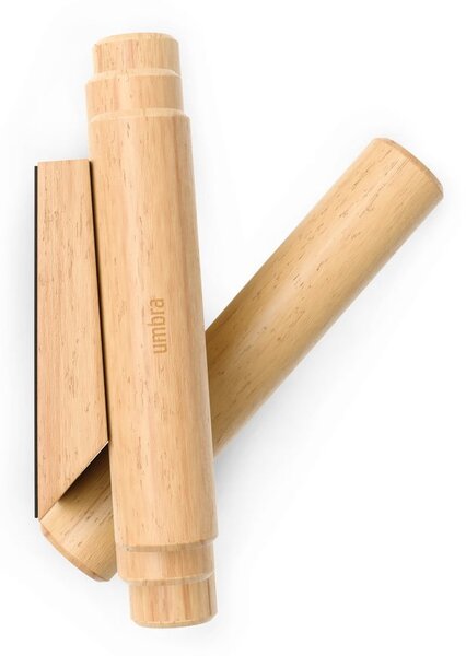 Attaccapanni da parete di colore naturale in pino massiccio 61 cm Picket – Umbra