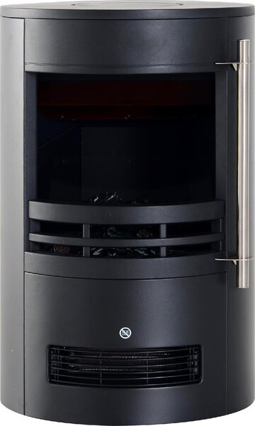 DecHome Caminetto Elettrico da Terra con Effetto Fiamma 1800 Watt Nero 41x41x64.5 cm - 8D0087